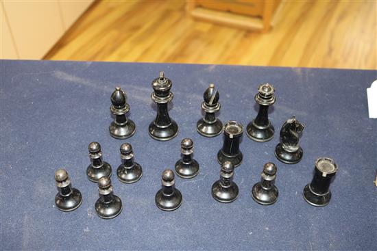 A Staunton pattern boxed chess set